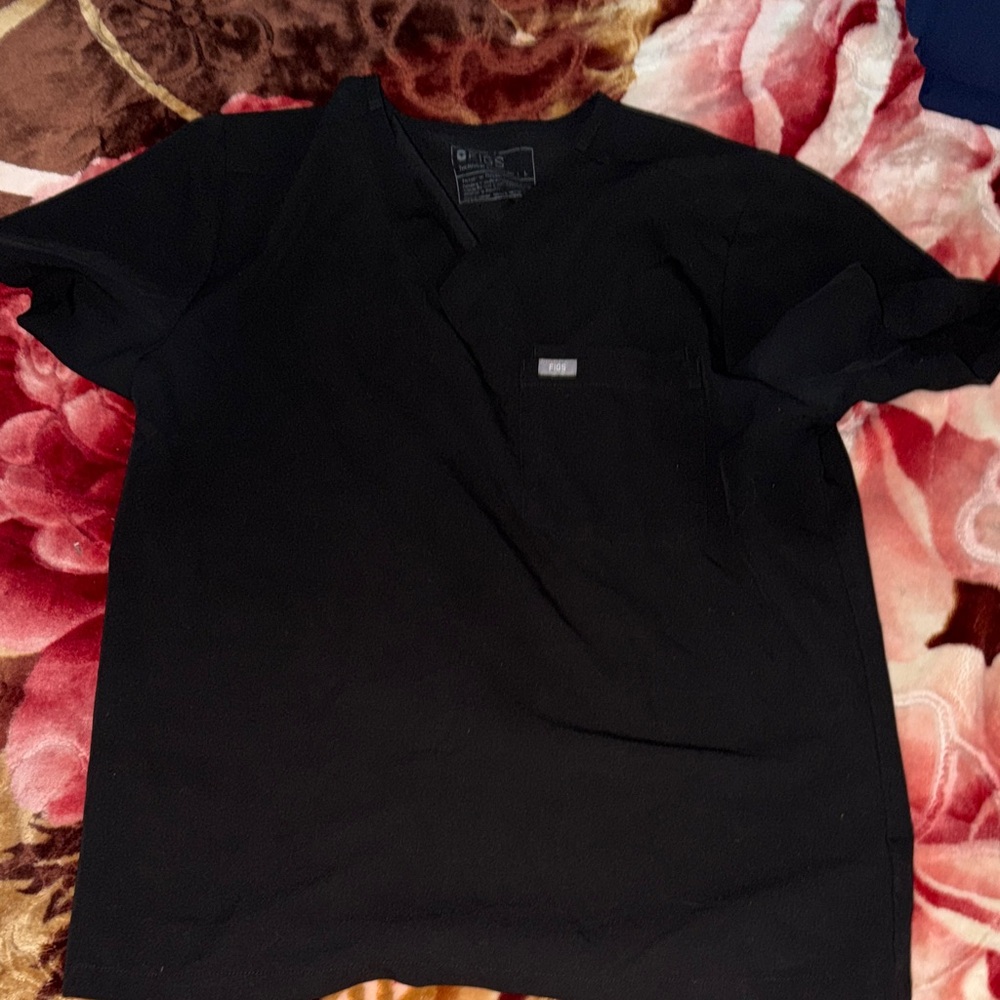 Figs Men's Black Short Sleeve Tee